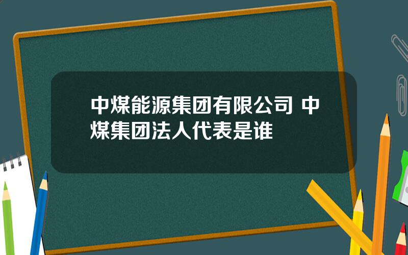 中煤能源集团有限公司 中煤集团法人代表是谁